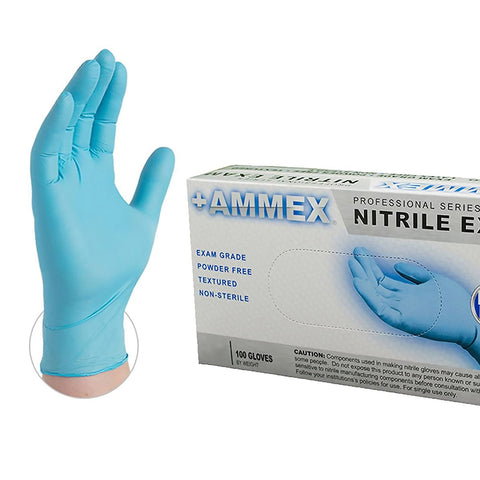 Large Blue Nitrile Gloves Box