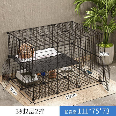 Cat Cage Home Indoor Double Pet