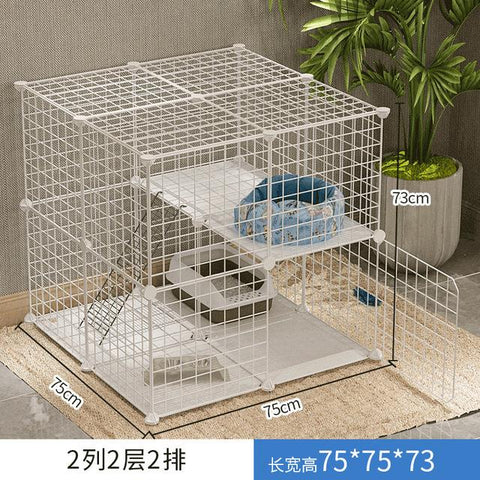 Cat Cage Home Indoor Double Pet