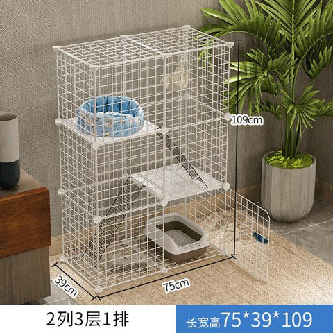 Cat Cage Home Indoor Double Pet