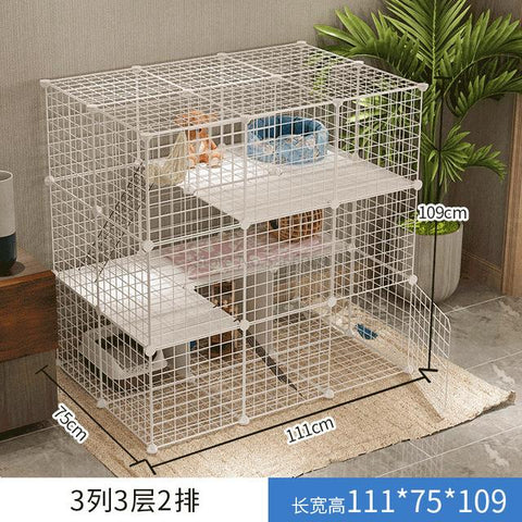Cat Cage Home Indoor Double Pet