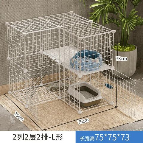 Cat Cage Home Indoor Double Pet