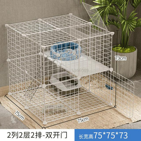 Cat Cage Home Indoor Double Pet
