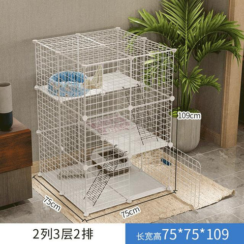 Cat Cage Home Indoor Double Pet